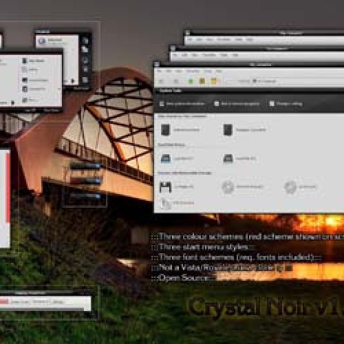 Crystal Noir, ótimo tema para windows XP